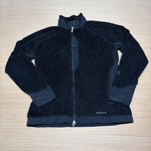Patagonia R2 Regulator Full Zip Fleece Jacket Womens Large Black Fuzzy Polartec
